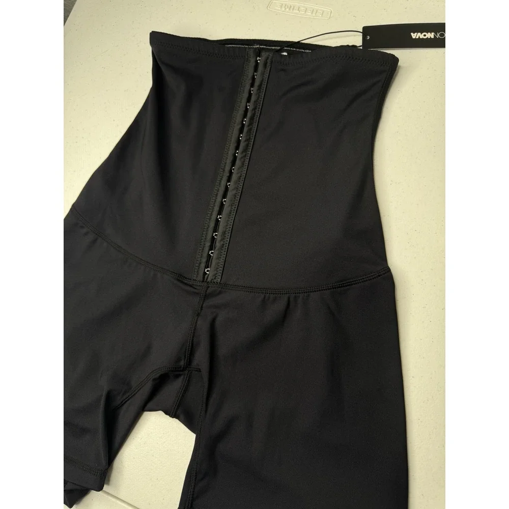 Fashion Nova Snatched Tight Sculpting Shapewear Short Black Hook Eye BD5020FN M
